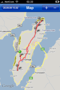 Kart over Tromsøya