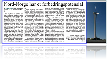 Faksimile fra avisa Tromsø 03.11.09