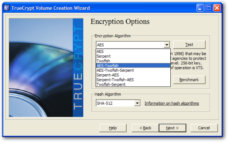 TrueCrypt Screenshot