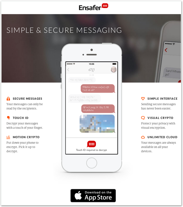 Ensafer Messenger for secure messages